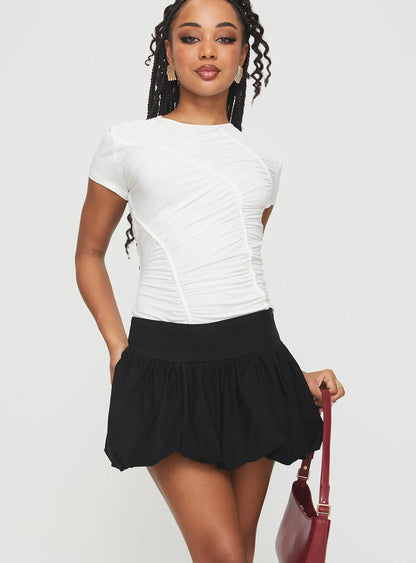 BEST REVENGE® PLEATED BUBBLE MINI SKIRT