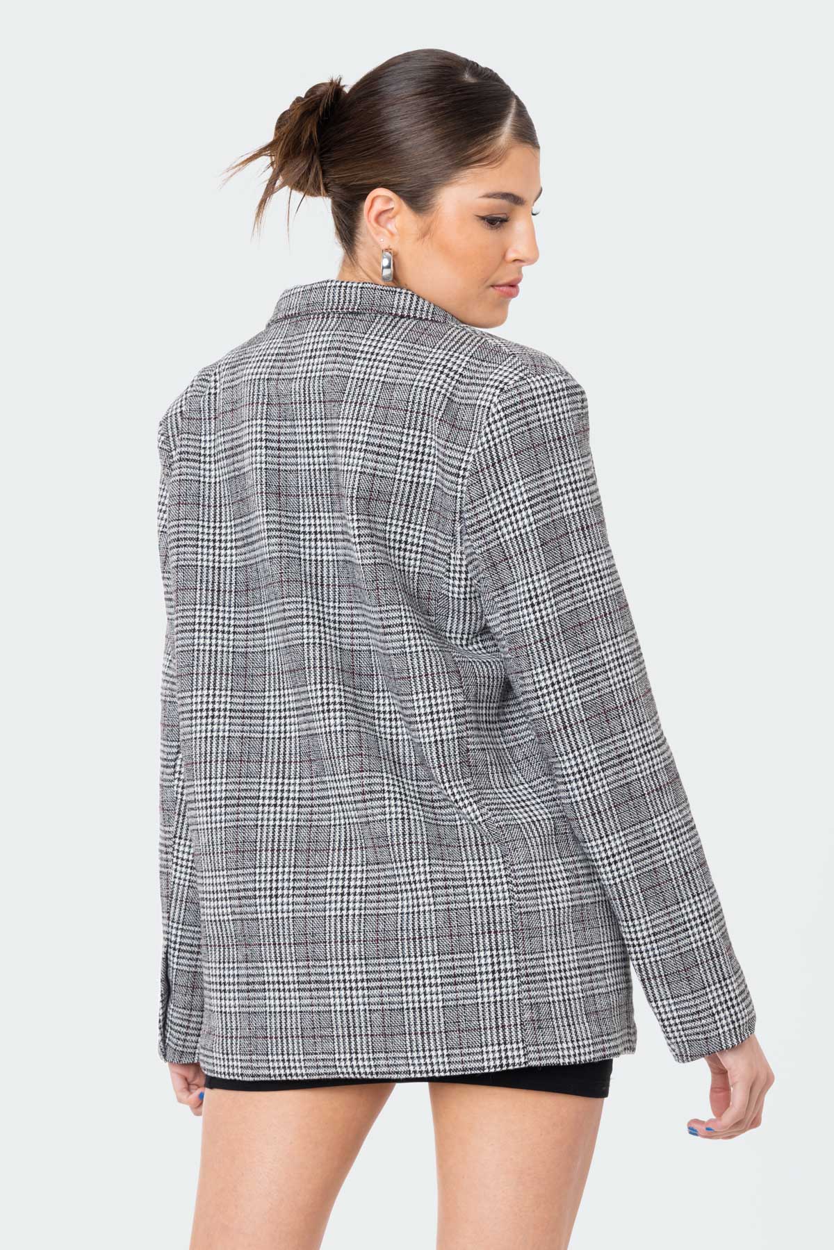 Oxford Plaid Patch Blazer