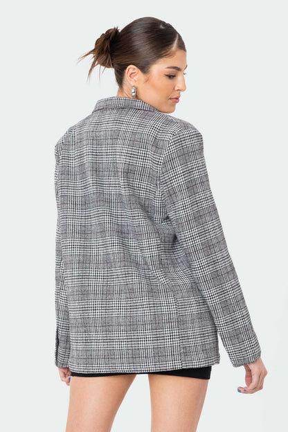Oxford Plaid Patch Blazer