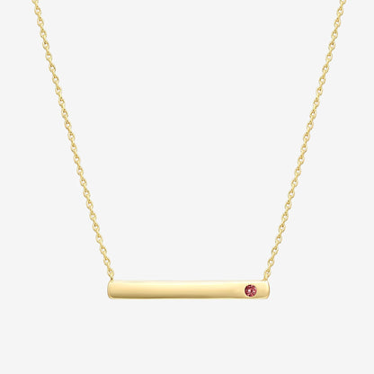 Horizontal Birthstone Bar Necklace