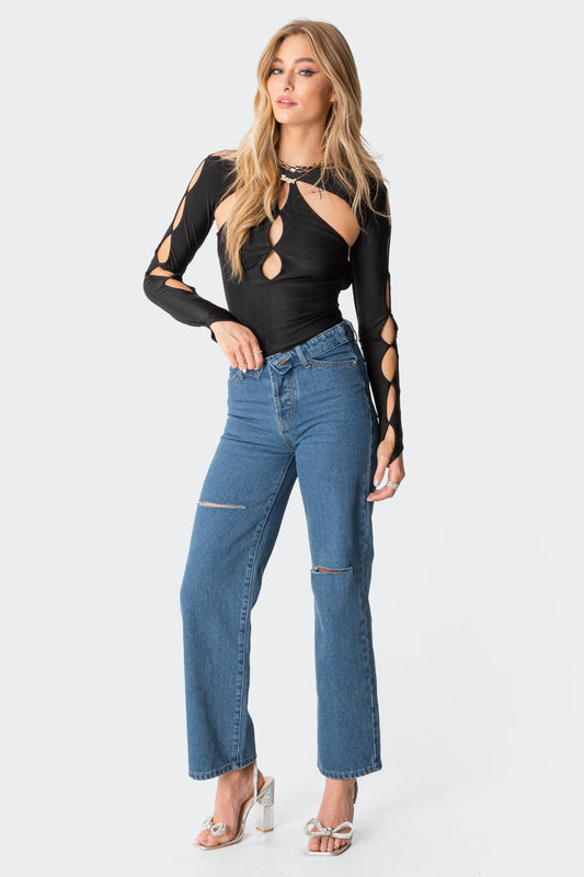 Dion Open-Back Bodysuit