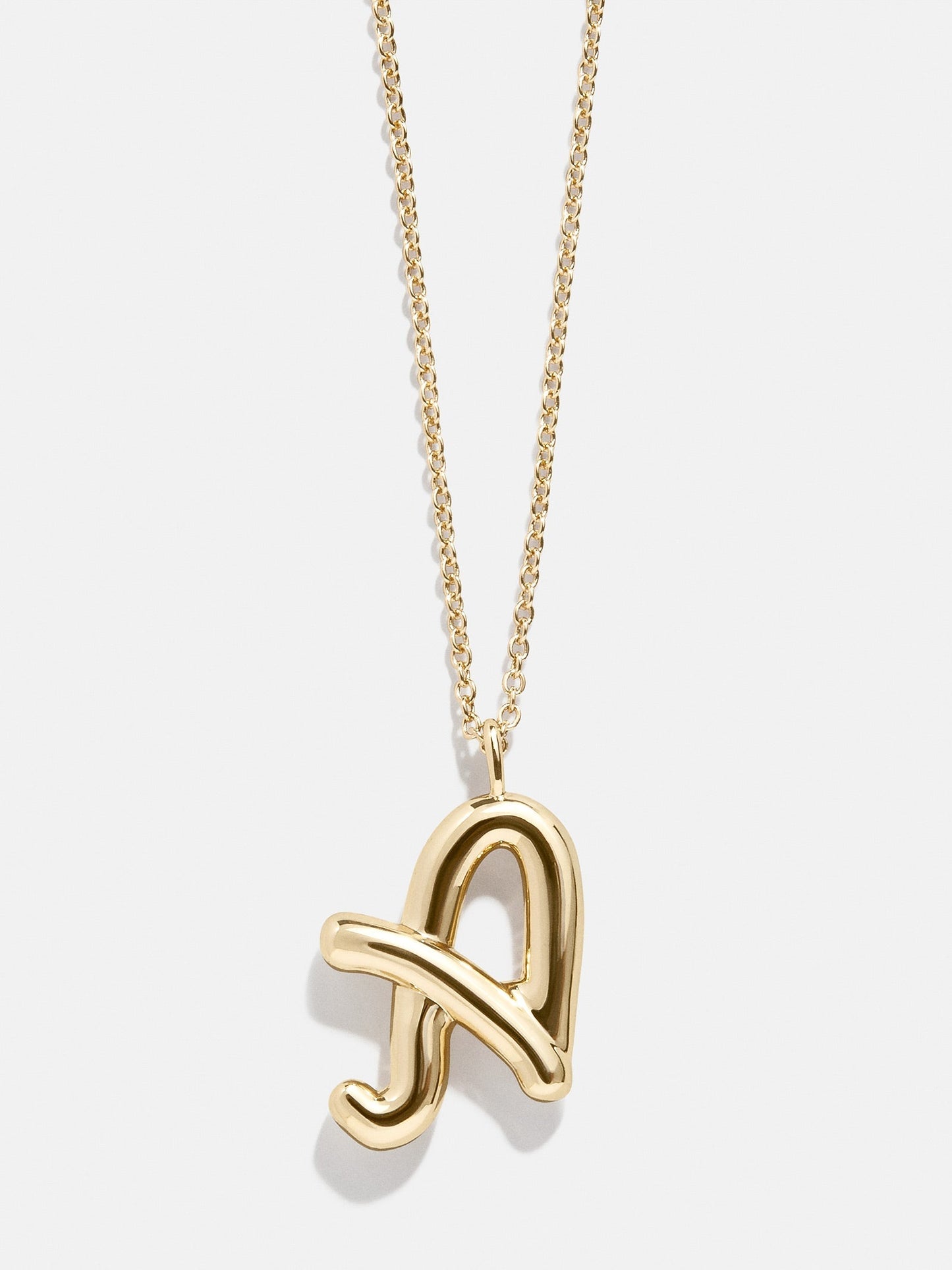 Bubble Script Initial Necklace - Gold