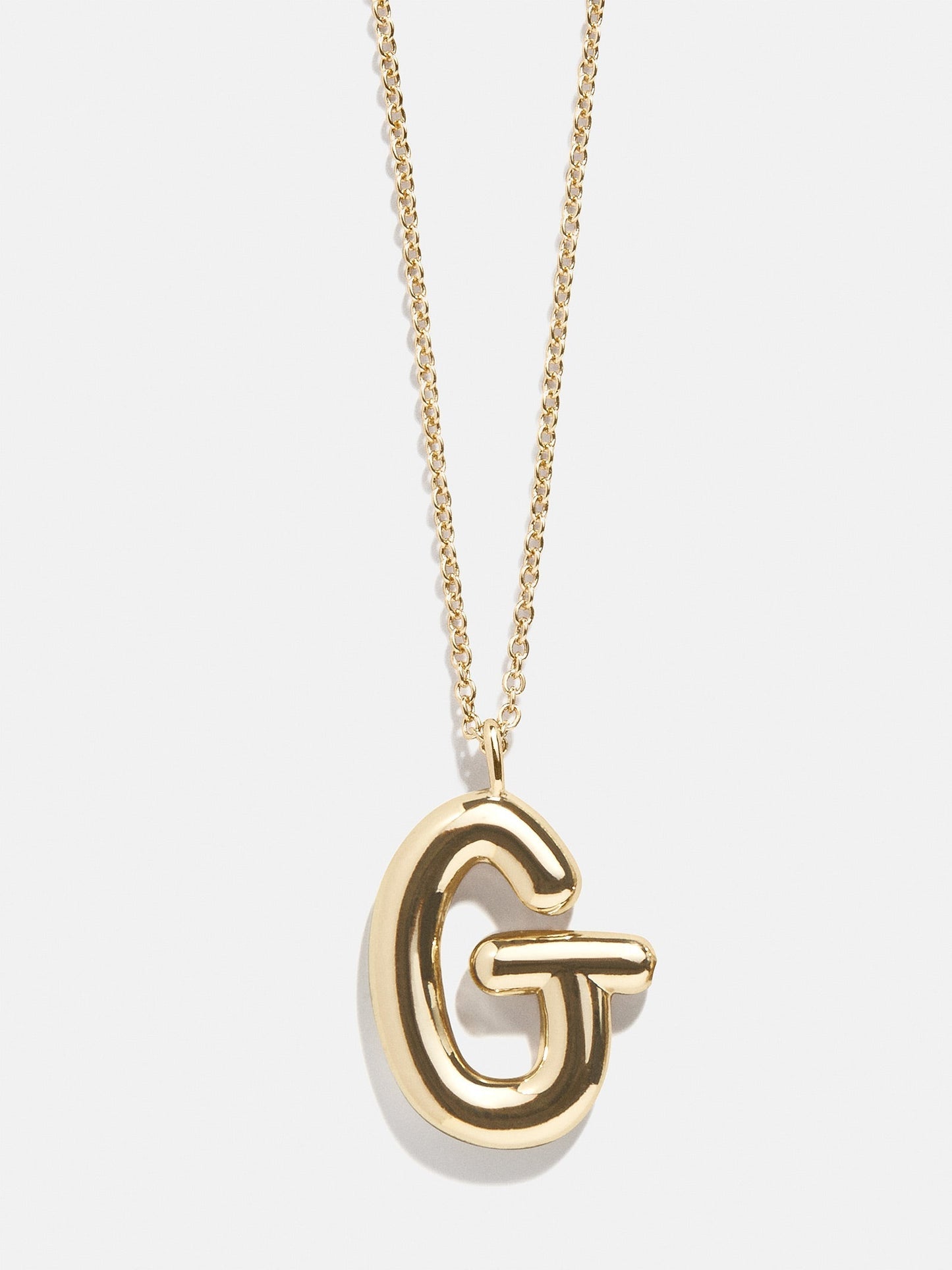Bubble Script Initial Necklace - Gold