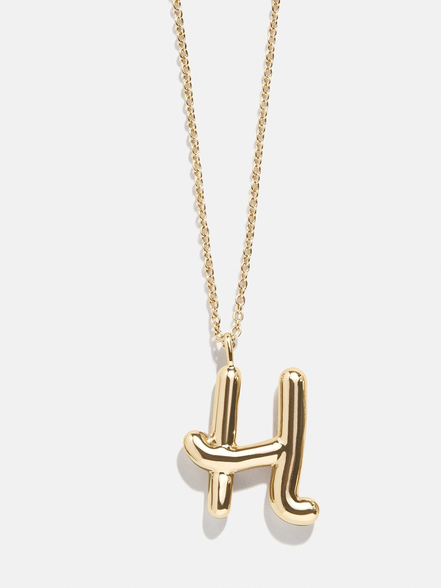 Bubble Script Initial Necklace - Gold