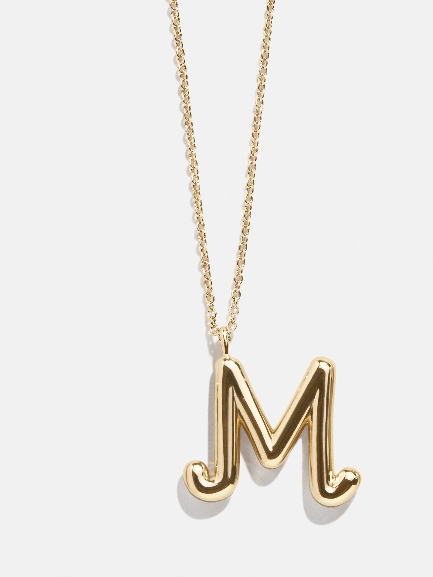 Bubble Script Initial Necklace - Gold