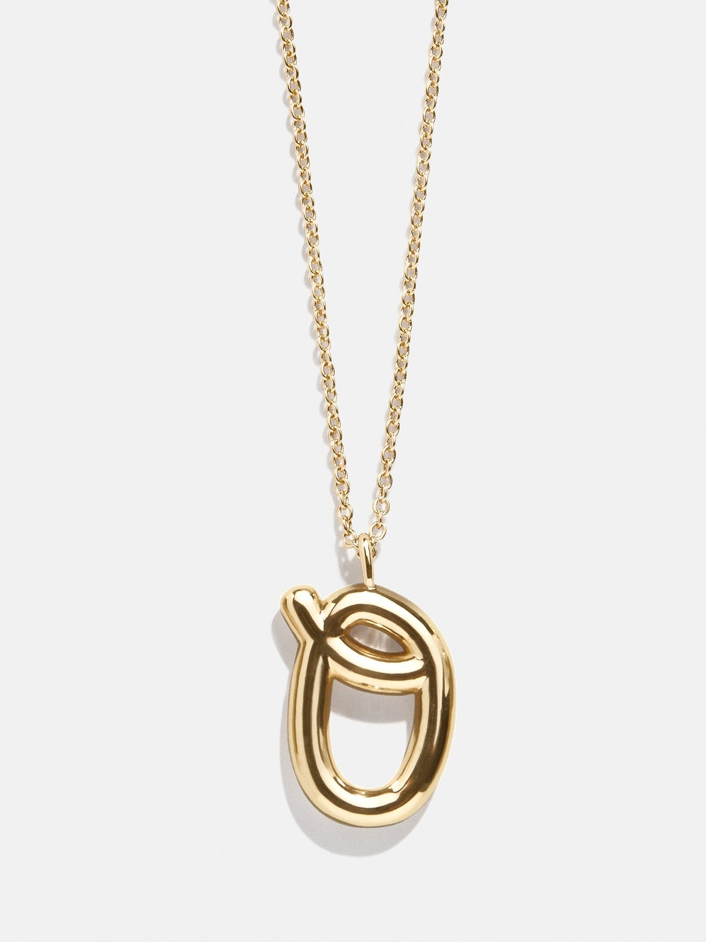 Bubble Script Initial Necklace - Gold