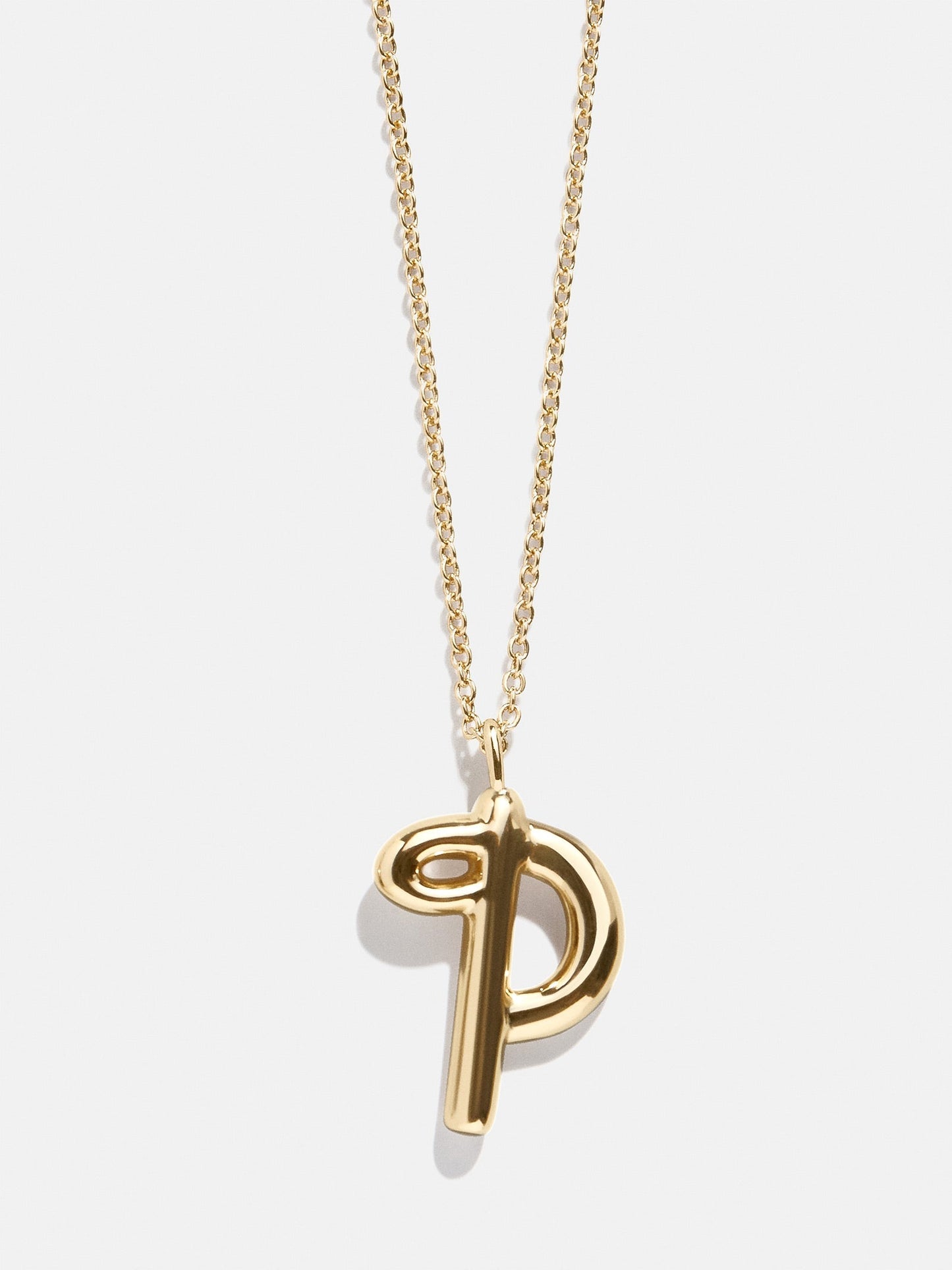 Bubble Script Initial Necklace - Gold