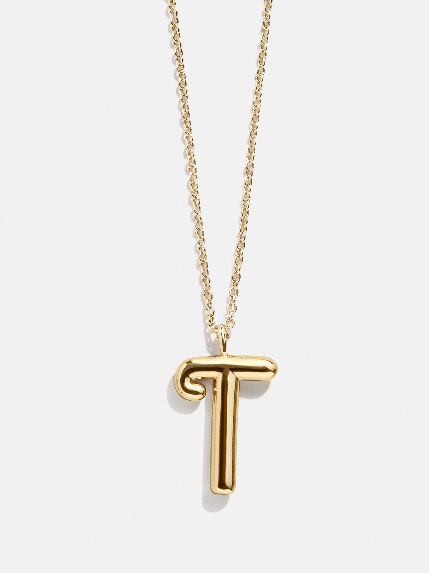 Bubble Script Initial Necklace - Gold