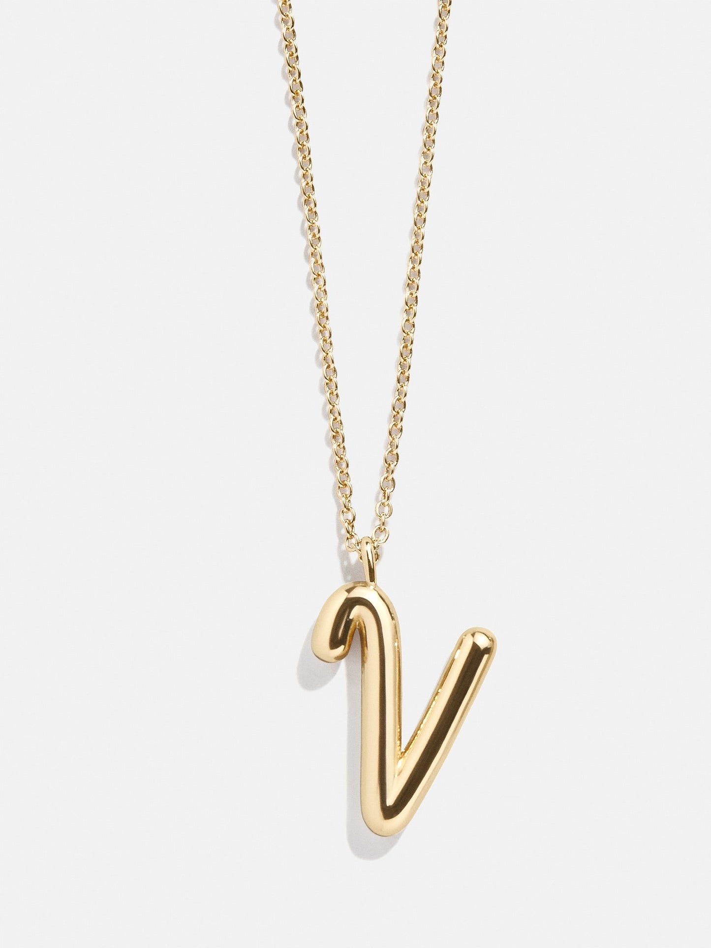 Bubble Script Initial Necklace - Gold