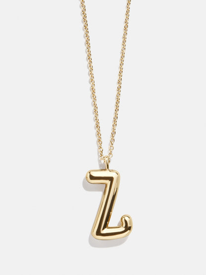 Bubble Script Initial Necklace - Gold