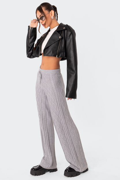 Kasey Cable Knit Pants