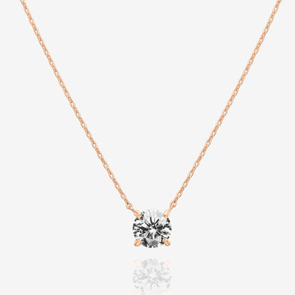 Vermeil Solitaire Necklace