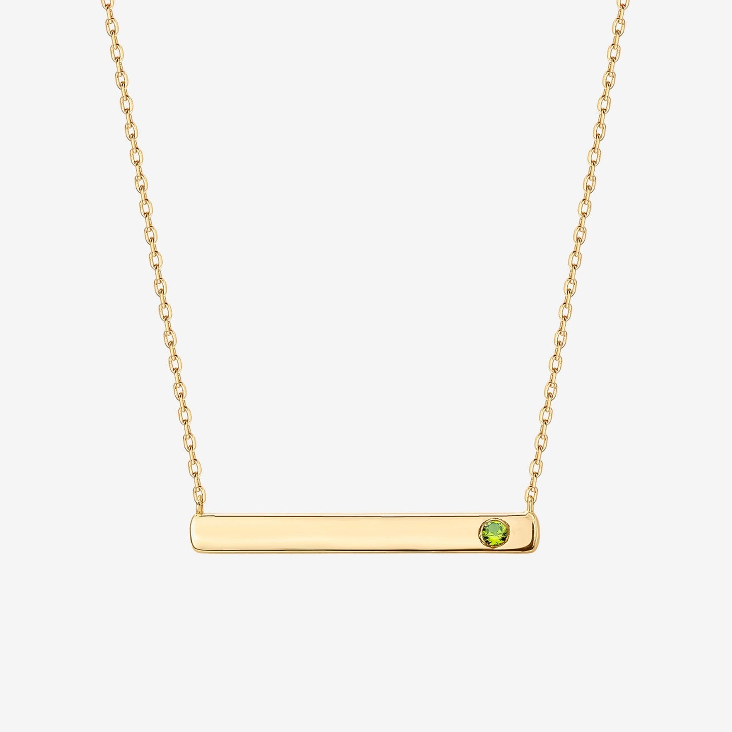 Horizontal Birthstone Bar Necklace