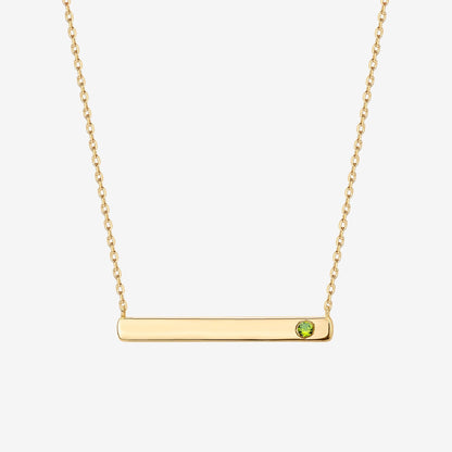 Horizontal Birthstone Bar Necklace