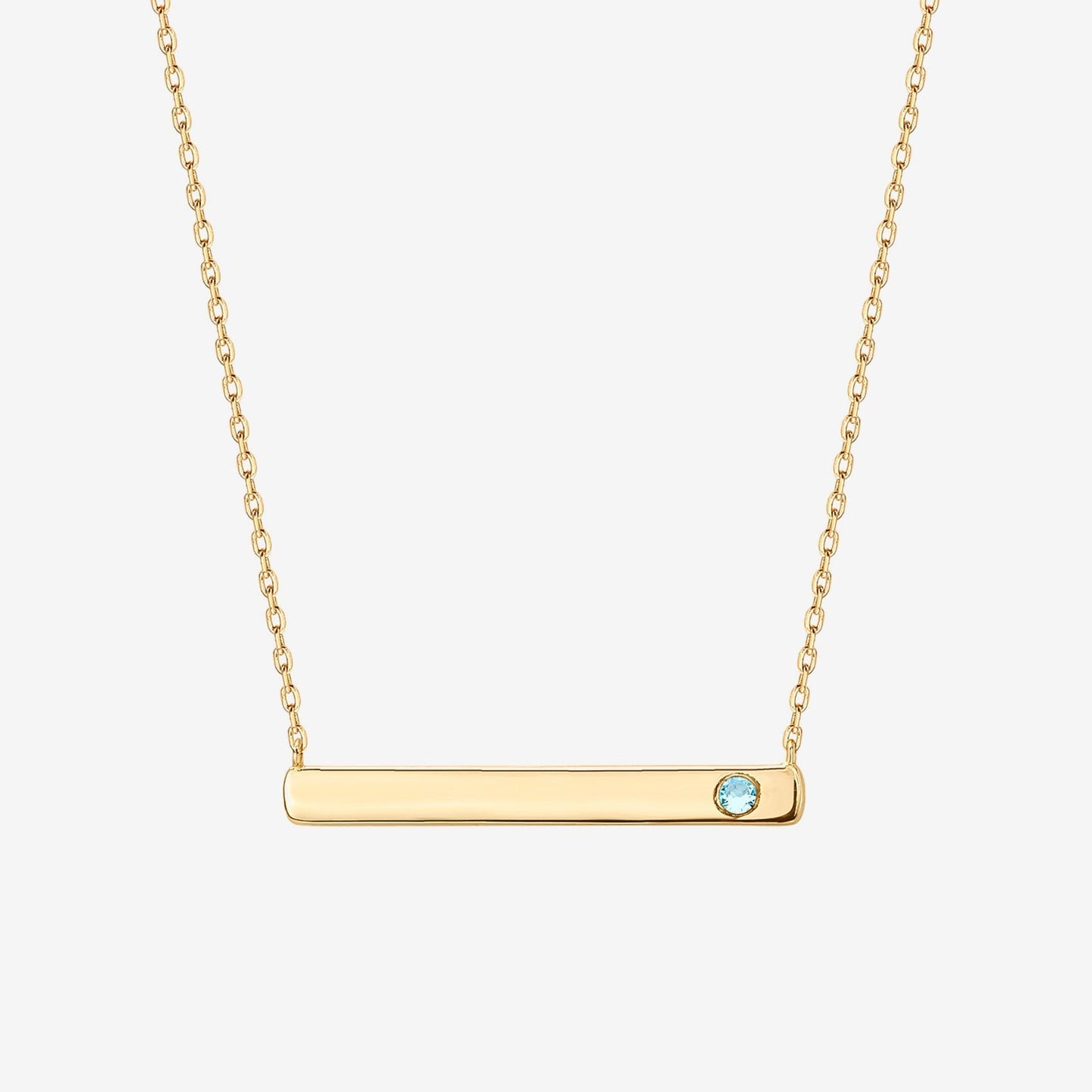 Horizontal Birthstone Bar Necklace