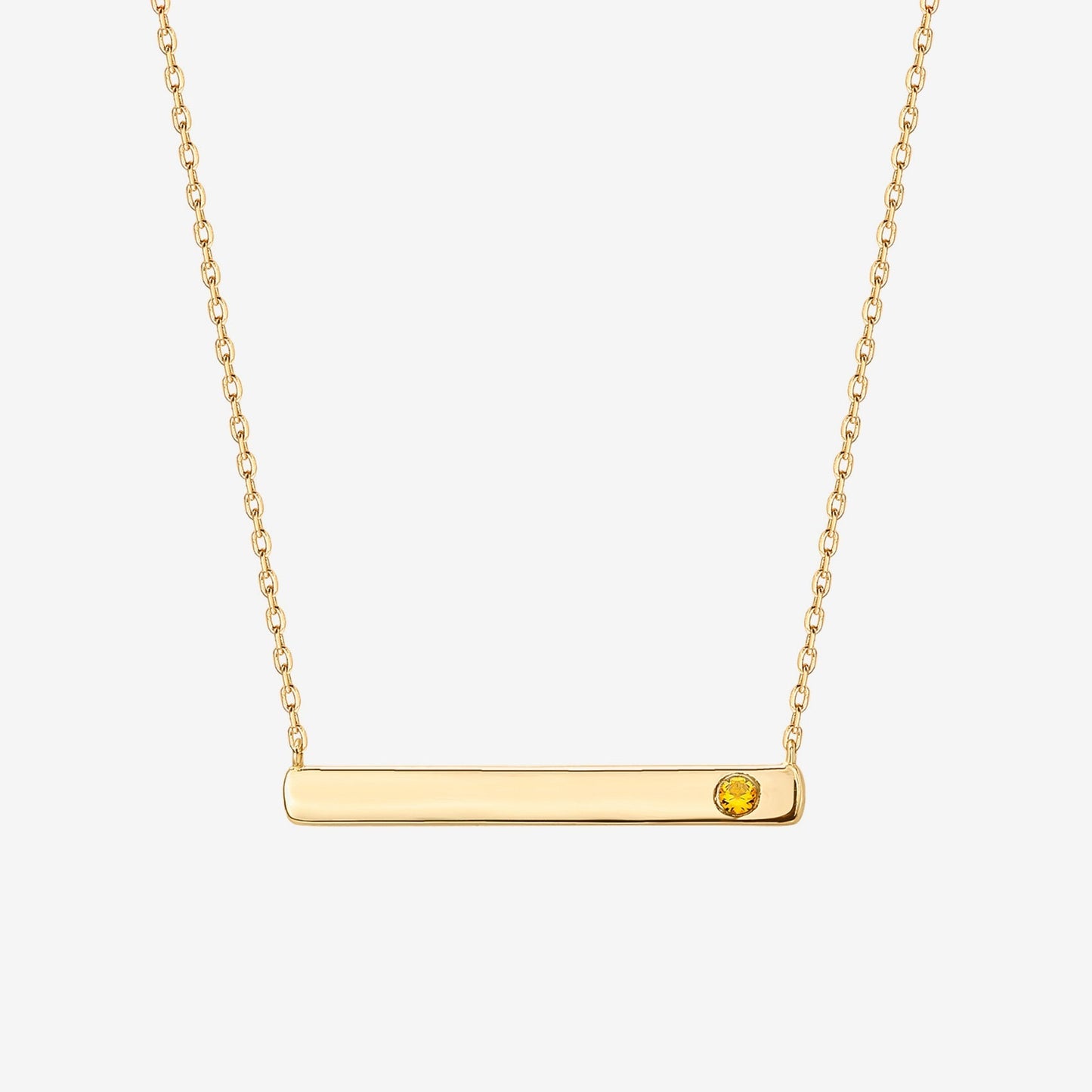 Horizontal Birthstone Bar Necklace
