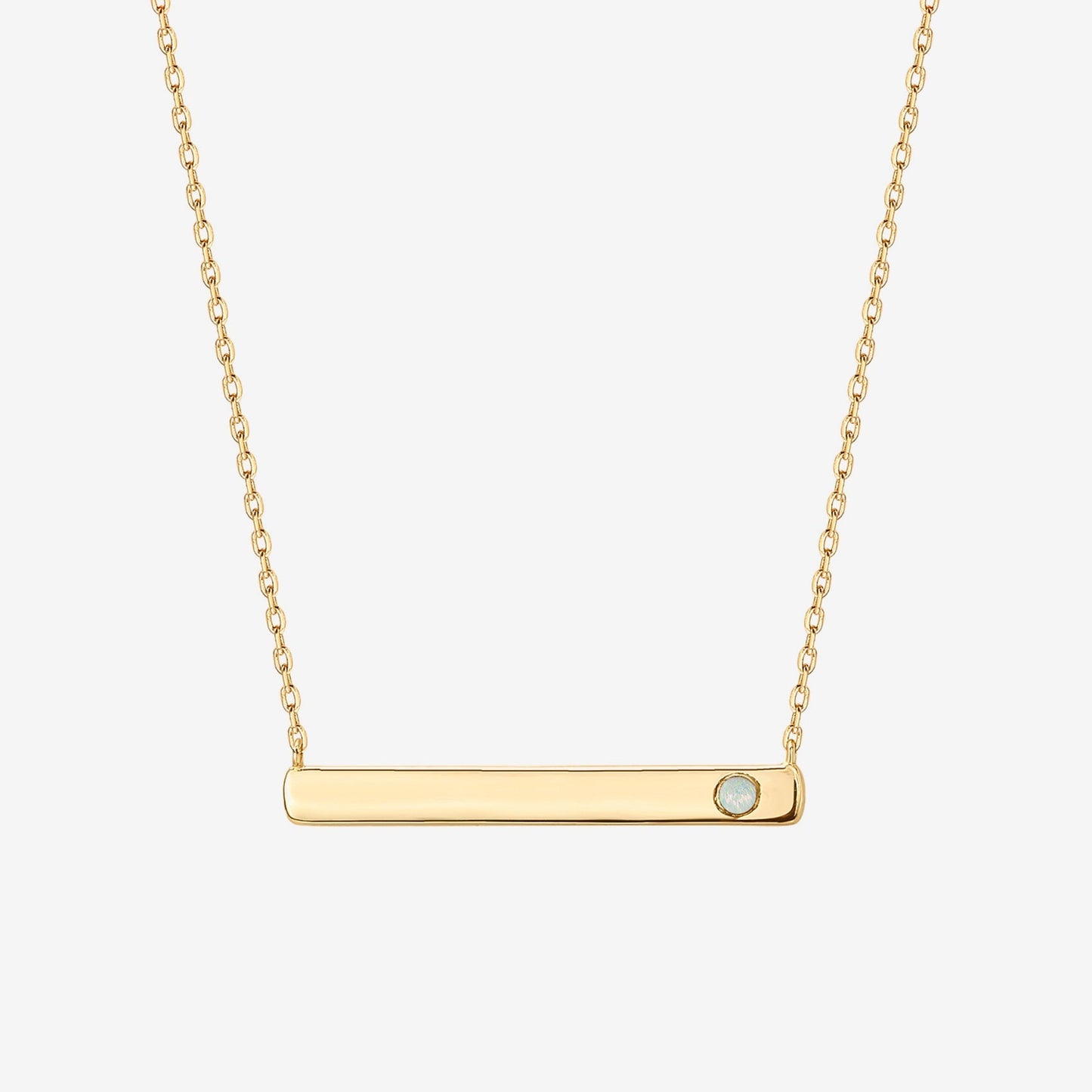 Horizontal Birthstone Bar Necklace