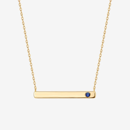 Horizontal Birthstone Bar Necklace