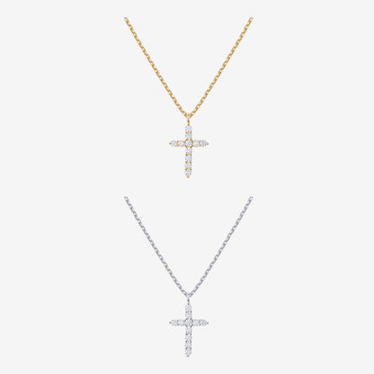 Cubic Zirconia Cross Pendant