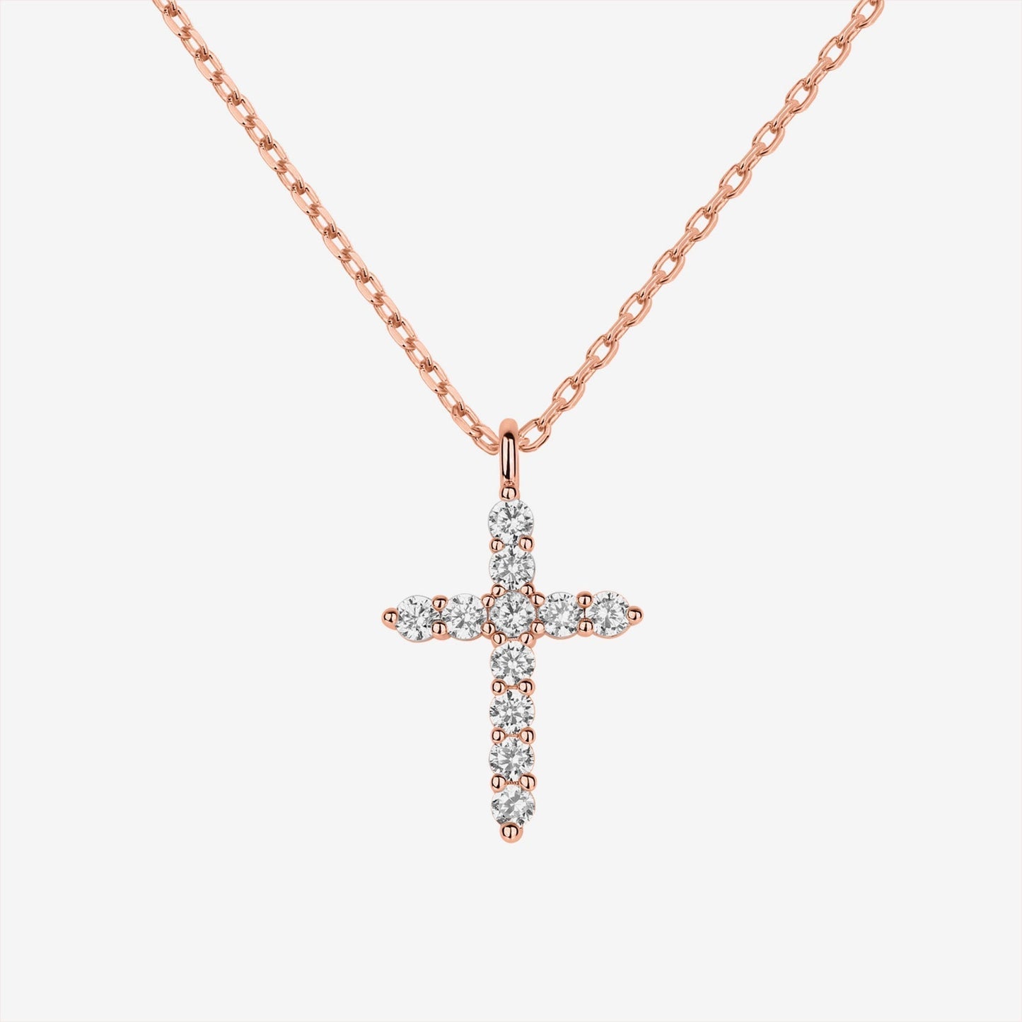 Vermeil Cubic Zirconia Cross Pendant