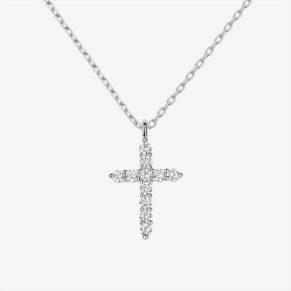Vermeil Cubic Zirconia Cross Pendant