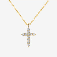 Cubic Zirconia Cross Pendant