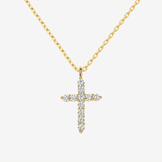 Cubic Zirconia Cross Pendant