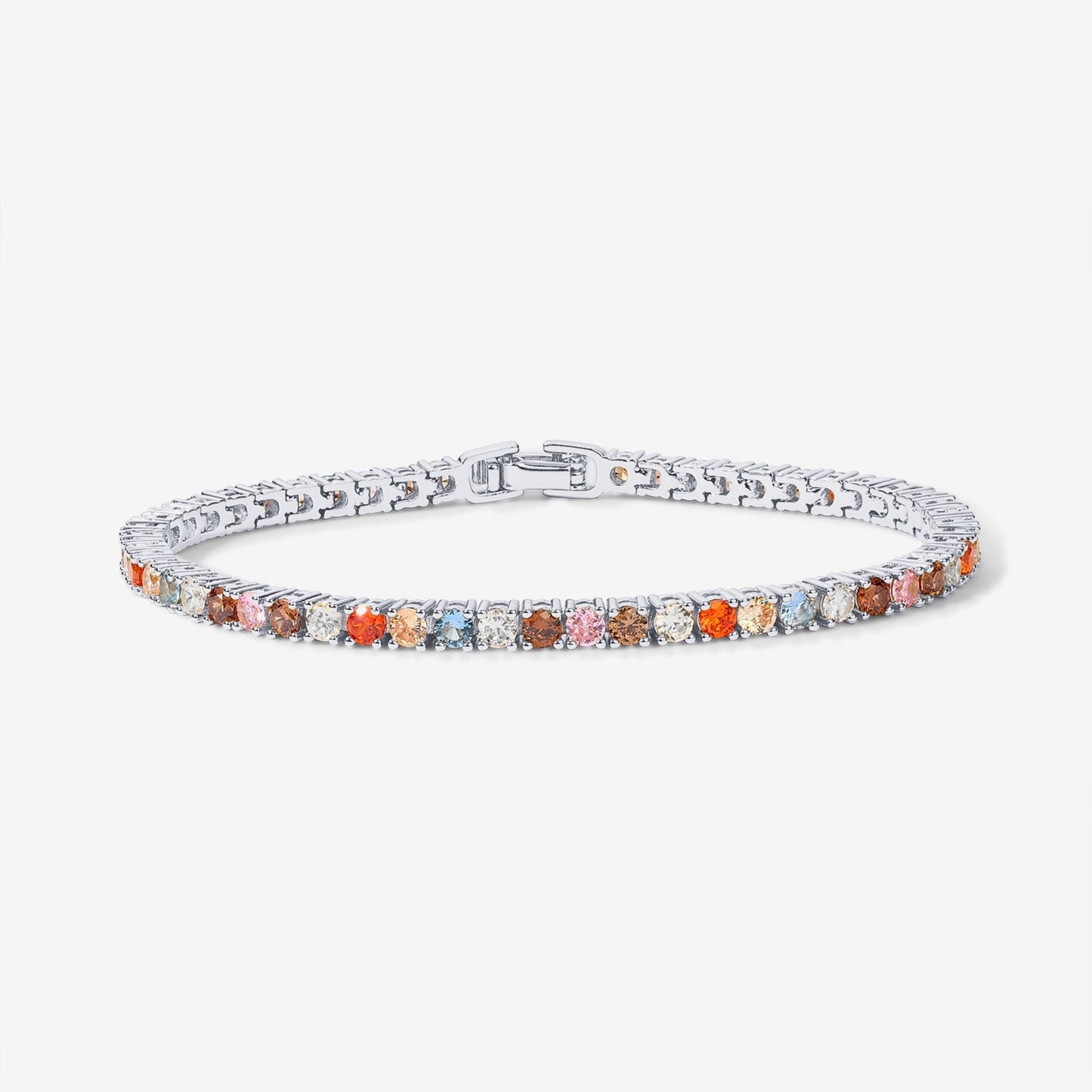 Medium Colored Cubic Zirconia Tennis Bracelet