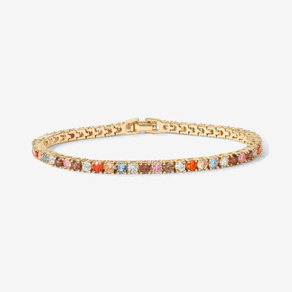 Medium Colored Cubic Zirconia Tennis Bracelet