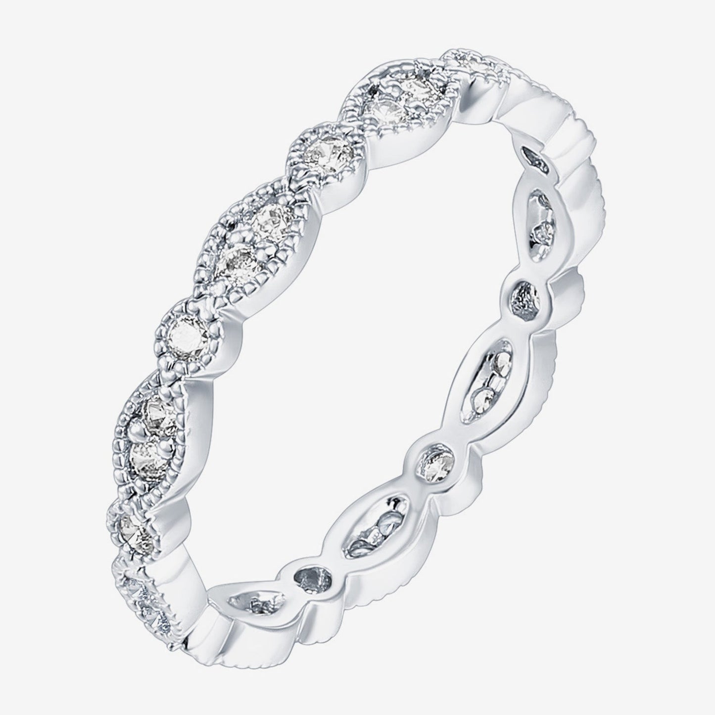 Round Milgrain Eternity Band