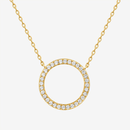 Open Circle Pendant Necklace