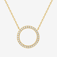 Vermeil Open Circle Pendant Necklace