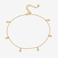Charm Link Round Gold Anklet
