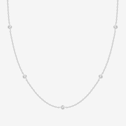 Simulated Diamond Station Necklace