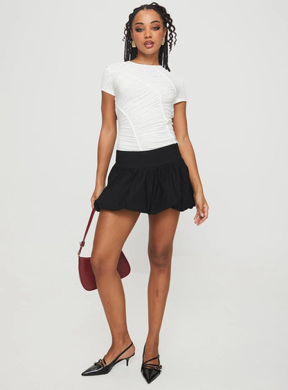 BEST REVENGE® PLEATED BUBBLE MINI SKIRT
