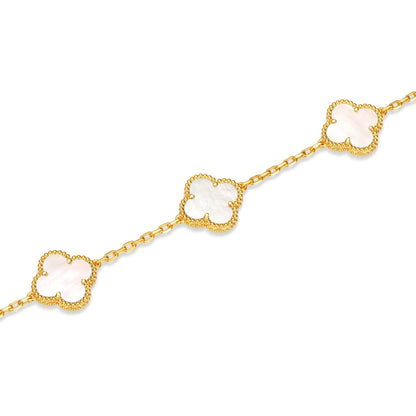 Love Clover Leaf Bracelet,925 Silver,18k Gold Plated