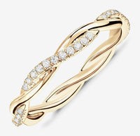 Vermeil Braided Eternity Band
