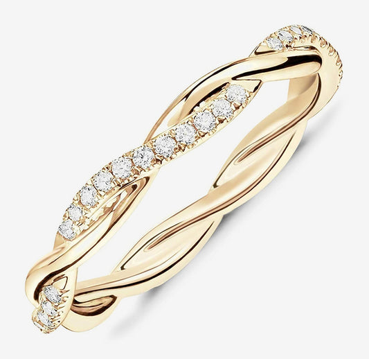 Vermeil Braided Eternity Band