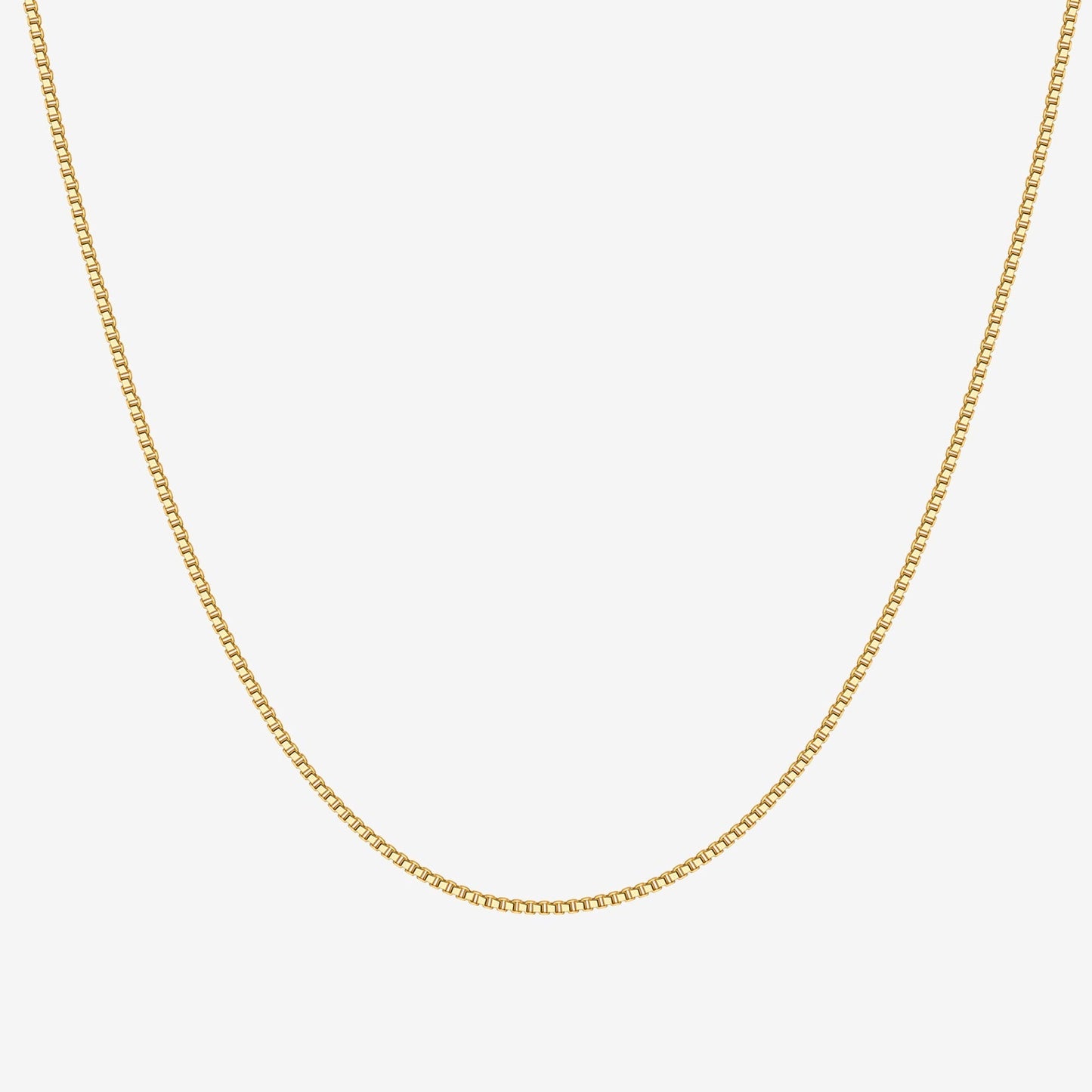Vermeil Box Chain Adjustable Necklace