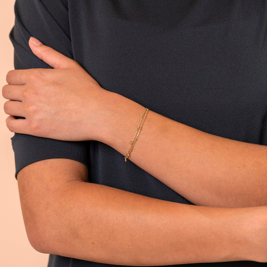 Double Wrap Charm Bracelet