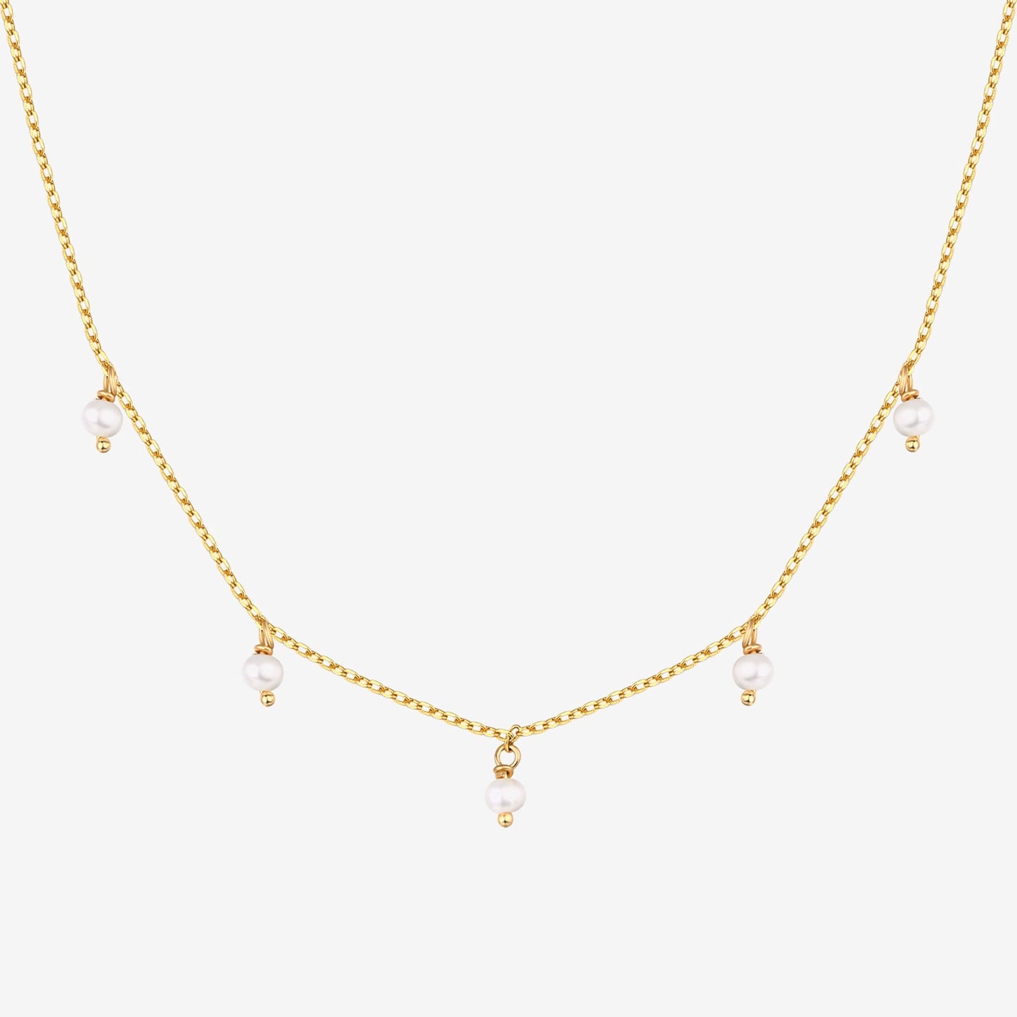 Shell Pearl Chain Necklace