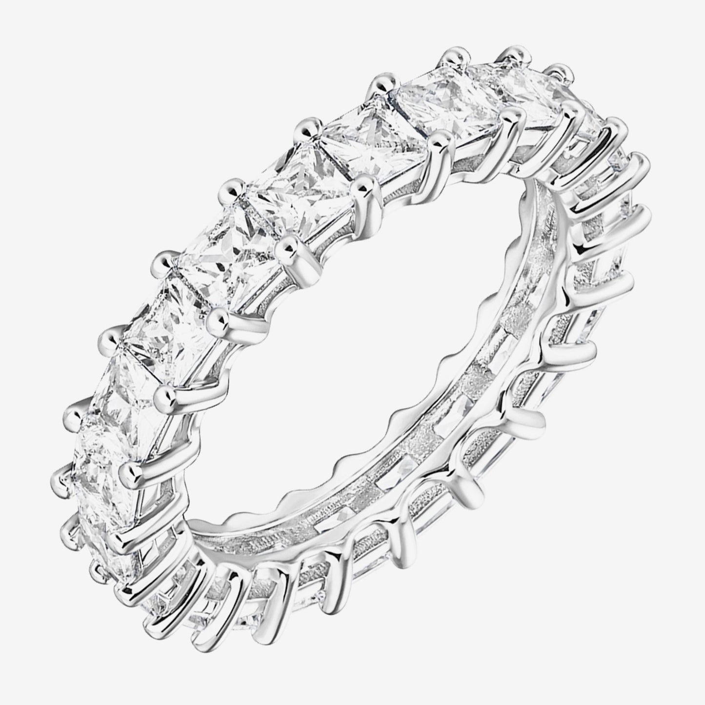 Princess Cut Eternity Band