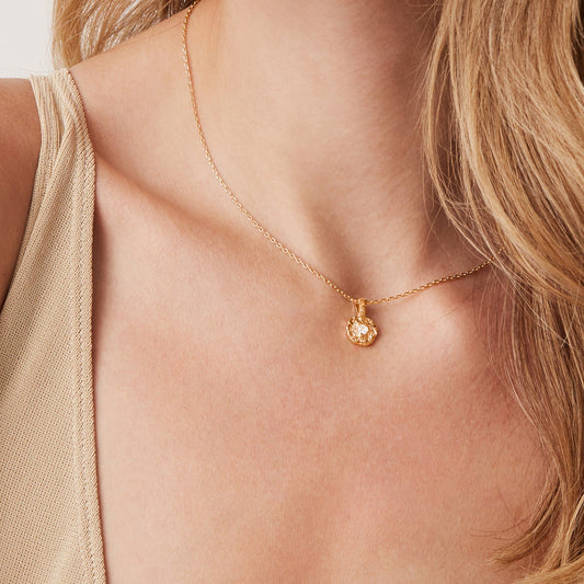 Hammered Coin Pendant
