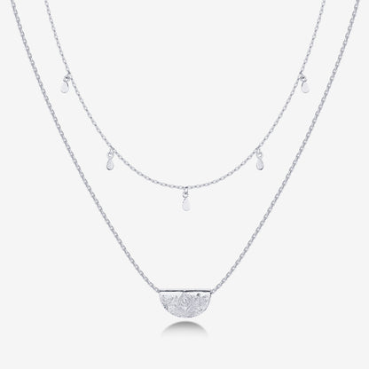 Layered Droplet Station Necklace