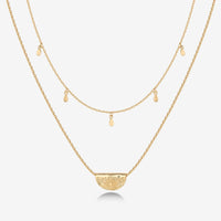 Layered Droplet Station Necklace