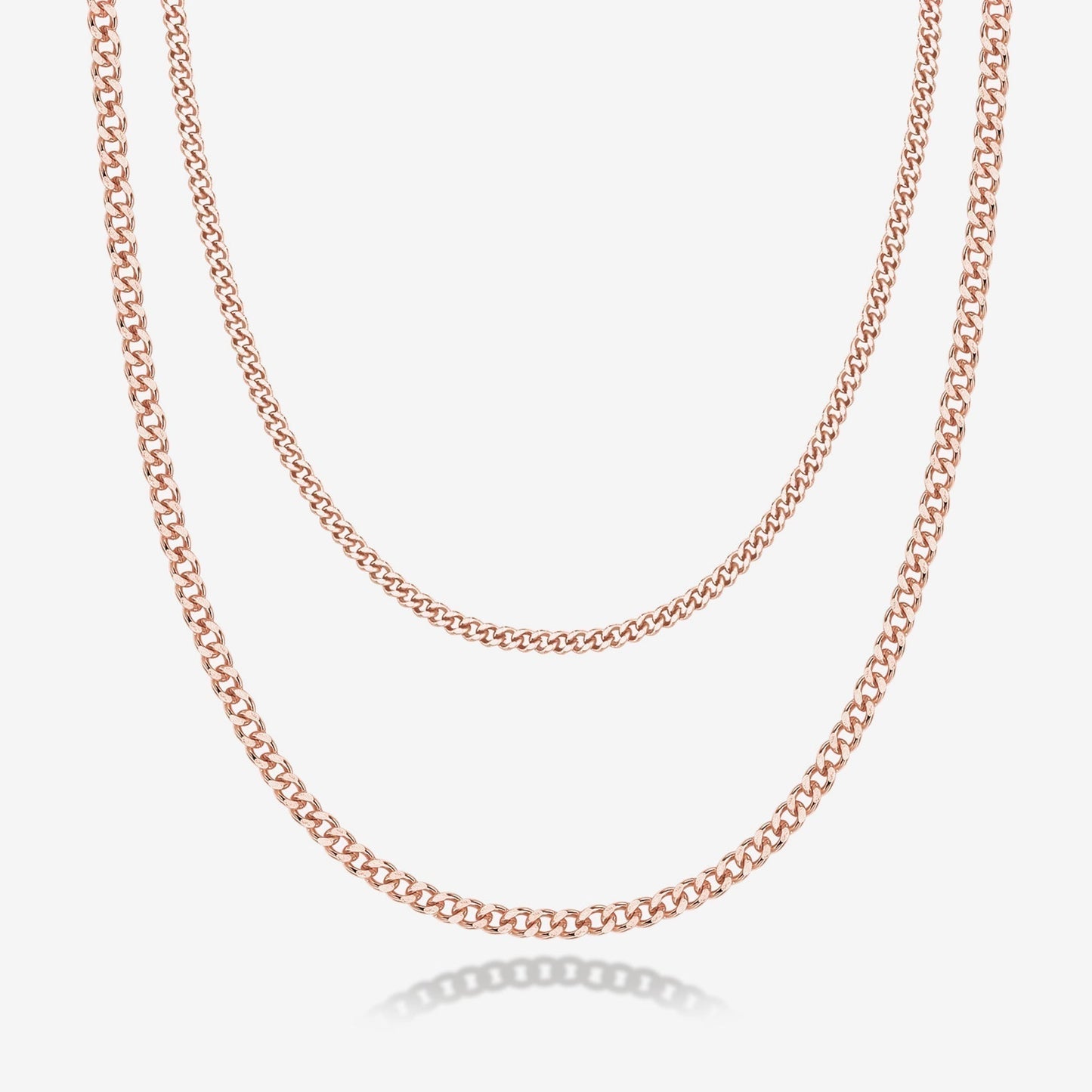 Layered Curb Link Chain Necklace