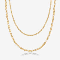 Layered Curb Link Chain Necklace
