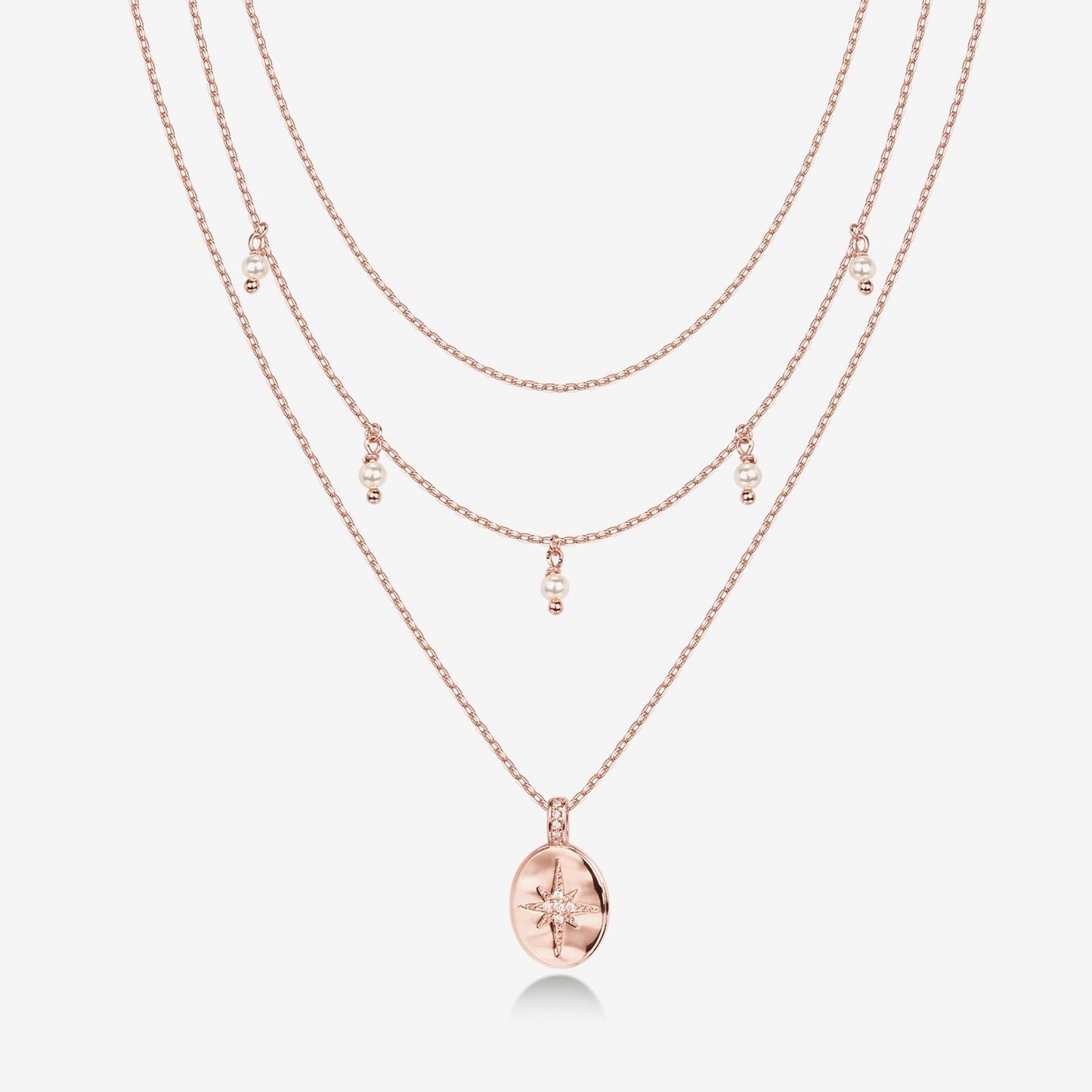 Layered North Star Pendant Necklace