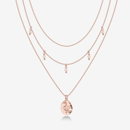 Layered North Star Pendant Necklace