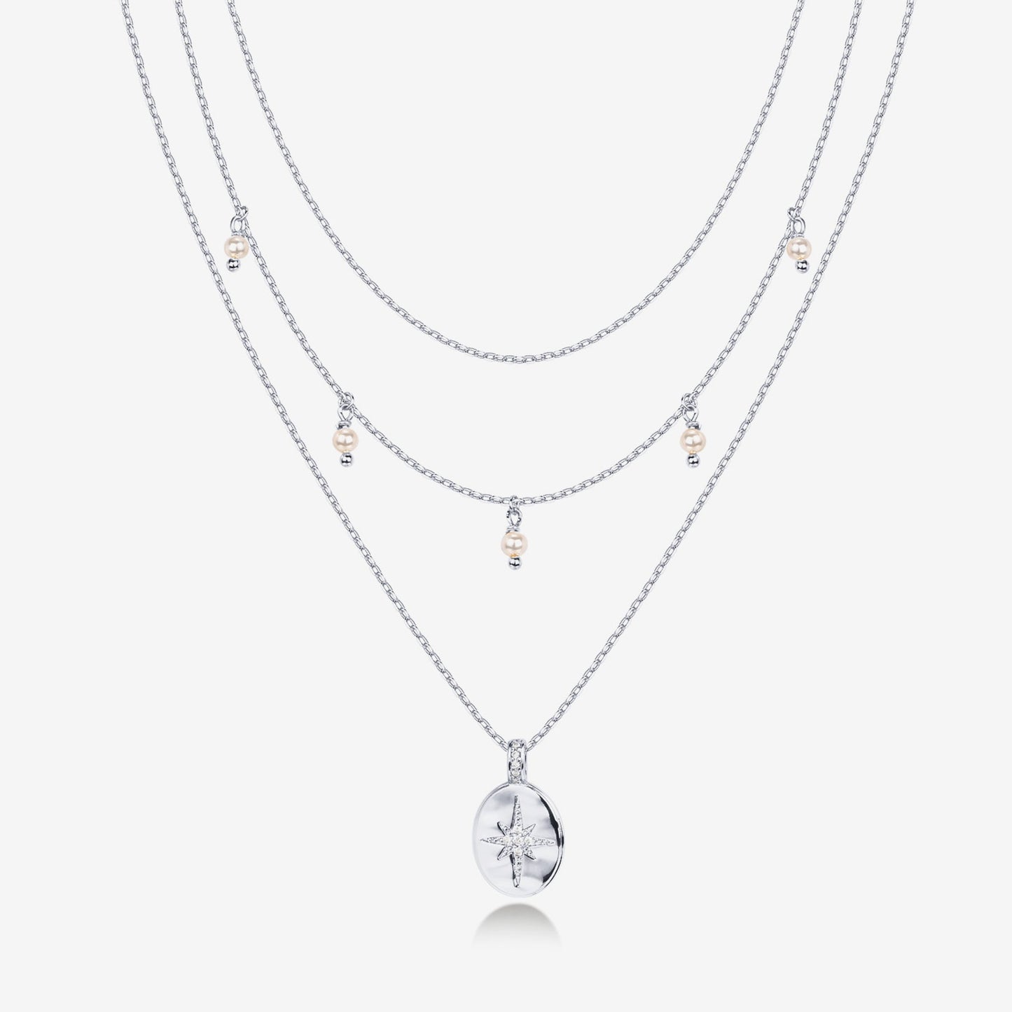 Layered North Star Pendant Necklace